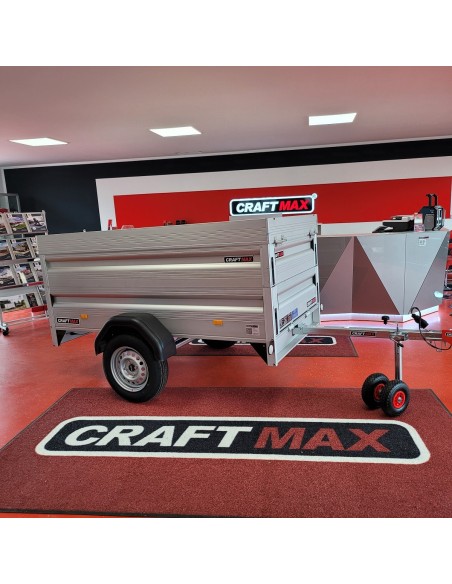 CRAFTMAX-CLEVER-Kastenanhaenger-750Kg-ungebremst-75er-ALU-Bordwaende-Heckklappe-Frontklappe-ALU-Deckel-1
