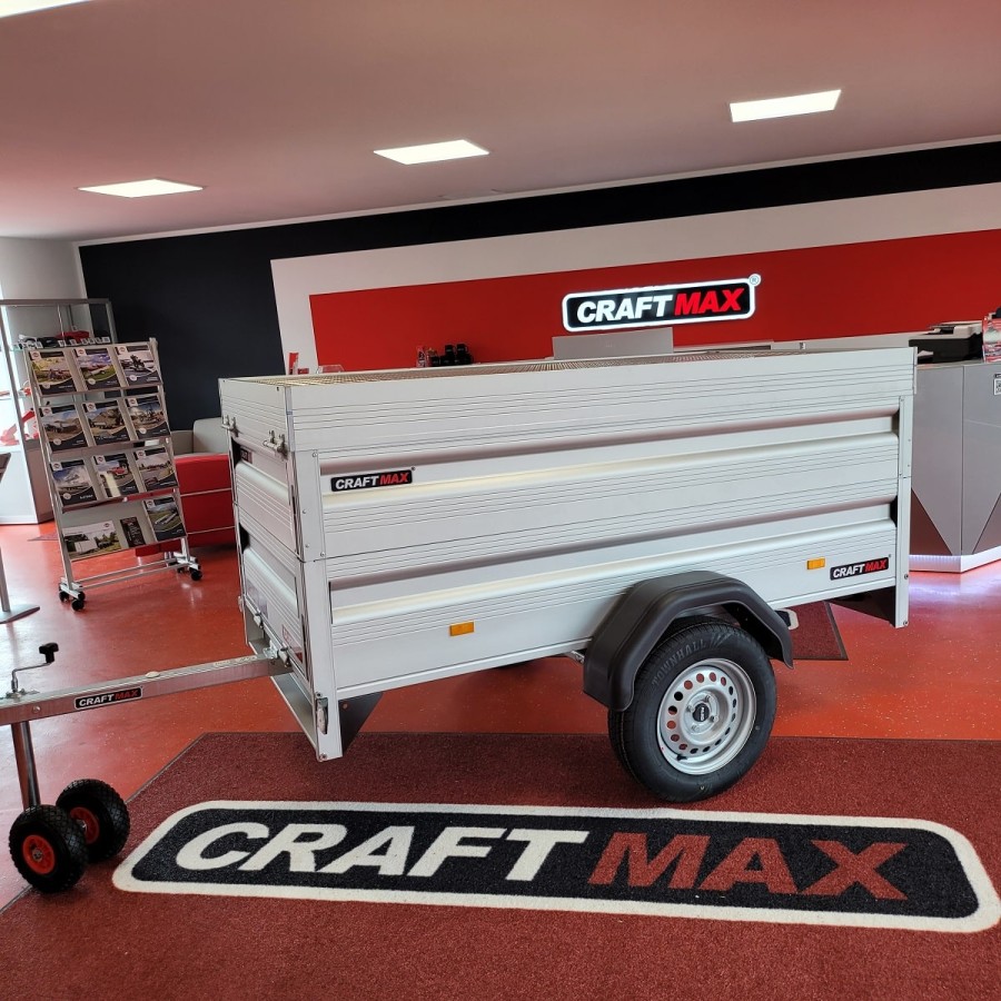 CRAFTMAX-CLEVER-Kastenanhaenger-750Kg-ungebremst-75er-ALU-Bordwaende-Heckklappe-Frontklappe-ALU-Deckel-4