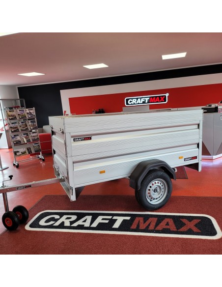 CRAFTMAX-CLEVER-Kastenanhaenger-750Kg-ungebremst-75er-ALU-Bordwaende-Heckklappe-Frontklappe-ALU-Deckel-4