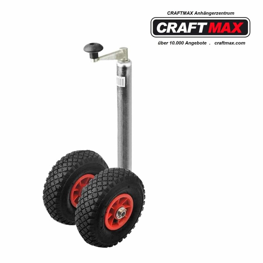 CRAFTMAX-Zwillingsrad-Doppel-Deichselstuetzrad-O-48-mm-mit-Kurbel-bis-400kg-1