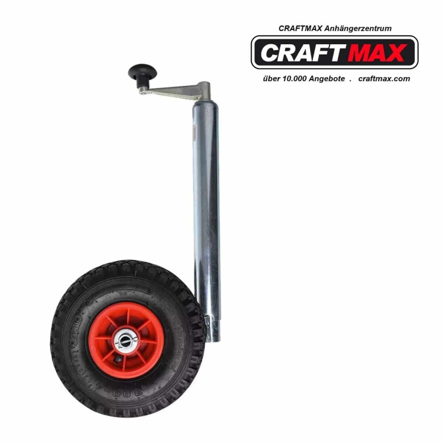 CRAFTMAX-Zwillingsrad-Doppel-Deichselstuetzrad-O-48-mm-mit-Kurbel-bis-400kg-2