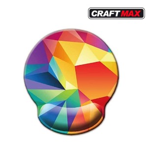 CRAFTMAX-geometrix-Design-Mauspad-mit-Handgelenkstuetze-ergonomische-Memory-Schaum-Handgelenkauflage-1