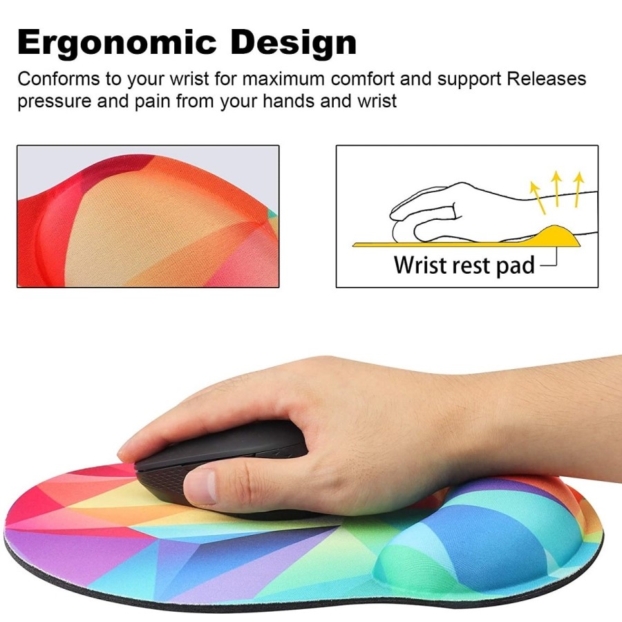 CRAFTMAX-geometrix-Design-Mauspad-mit-Handgelenkstuetze-ergonomische-Memory-Schaum-Handgelenkauflage-4