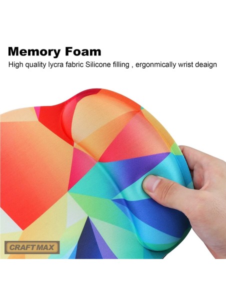 CRAFTMAX-geometrix-Design-Mauspad-mit-Handgelenkstuetze-ergonomische-Memory-Schaum-Handgelenkauflage-6