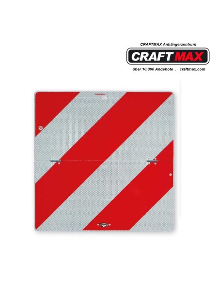CRAFTMAX-Nachtparkwarntafel-Stahlblech-reflektierend-horizontal-klappbar-423-x-423mm-linksweisend