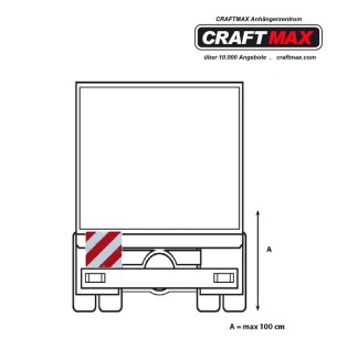CRAFTMAX-Nachtparkwarntafel-Stahlblech-reflektierend-horizontal-klappbar-423-x-423mm-linksweisend 2