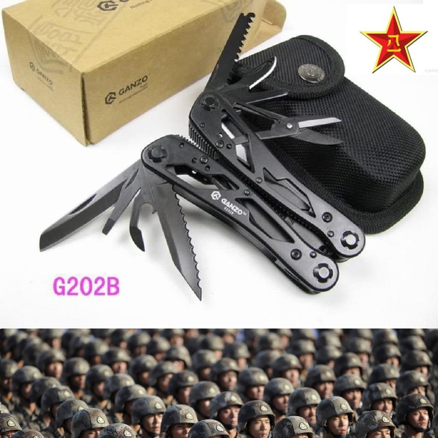 VBA-Chinesische-Volksbefreiungsarmee-Ganzou-Multitool-Edelstahl-rostfrei-20-Funktionen-Schere-Saege-4
