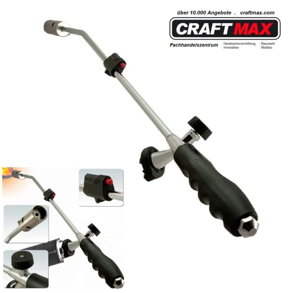 CRAFTMAX-Edelstahl-Flammwerfer-sichere-Piezo-Zuendung-zur-Wildkrautbekaempfung-Unkrautentfernen-Unkrautvernichter
