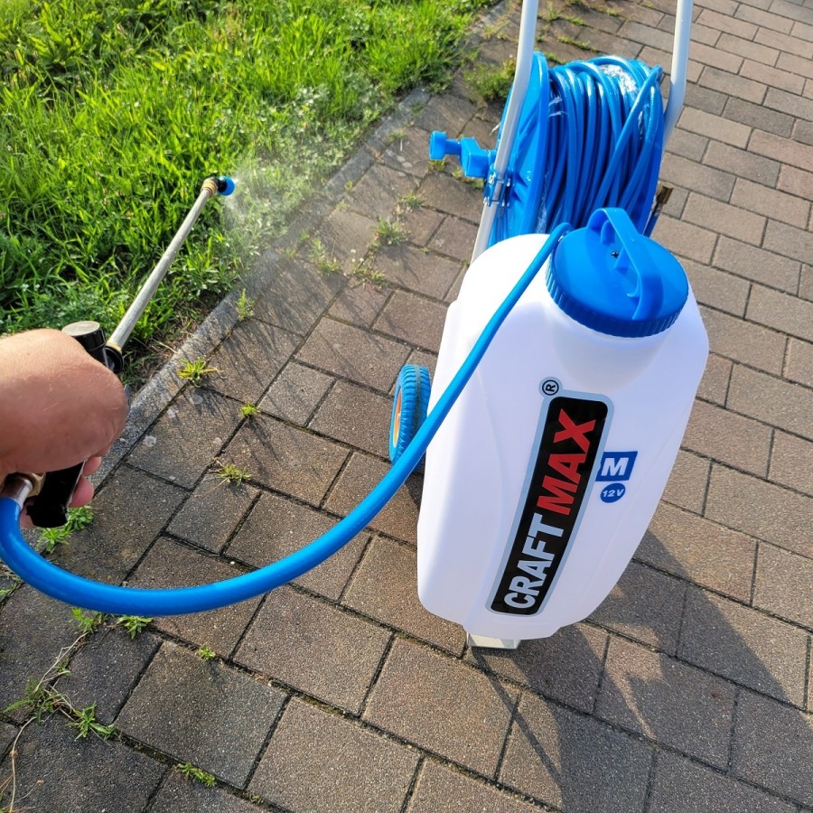 UnkrautEX-gladiator-45Liter-Elektrischer-Druckspruehwagen-50m-Schlauch-Teleskop-Spruehduese-1