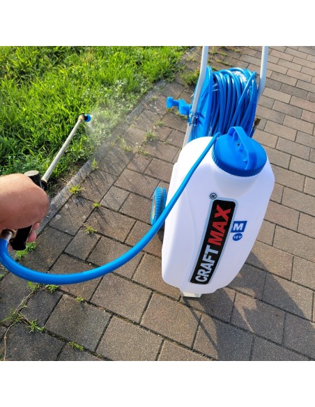 UnkrautEX-gladiator-45Liter-Elektrischer-Druckspruehwagen-50m-Schlauch-Teleskop-Spruehduese-1