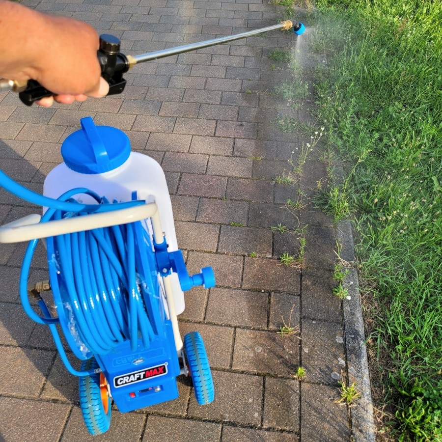 UnkrautEX-gladiator-45Liter-Elektrischer-Druckspruehwagen-50m-Schlauch-Teleskop-Spruehduese-2