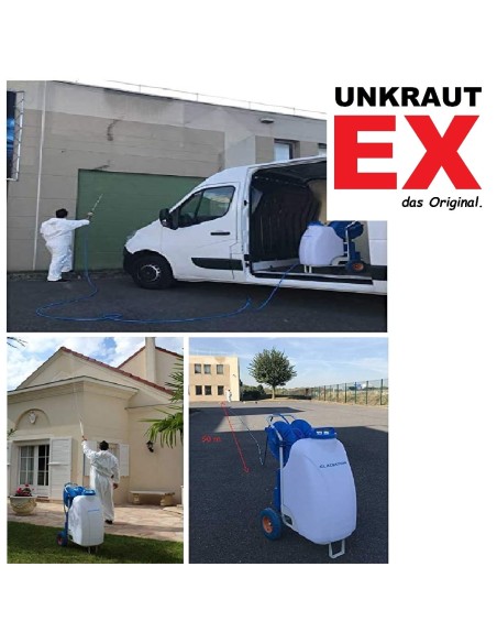 UnkrautEX-gladiator45-Elektrischer-Druckspruehwagen-50m-Schlauch-Teleskop-Spruehduese-Akku-Leistung-6h-45-Liter-2