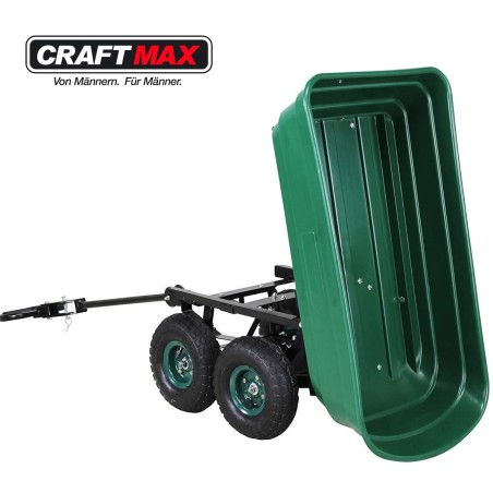 CRAFTMAX-bolly-Handwagen-Luftreifen-Deichsel-Lenkachse-Kippfunktion-110x95x51cm-300Kg-gruen-5