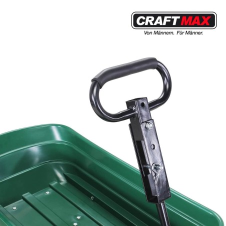 CRAFTMAX-bolly-Handwagen-Luftreifen-Deichsel-Lenkachse-Kippfunktion-110x95x51cm-300Kg-gruen-6