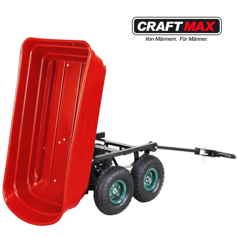 CRAFTMAX-bolly-Handwagen-Luftreifen-Deichsel-Lenkachse-Kippfunktion-110x95x51cm-300Kg-rot-1