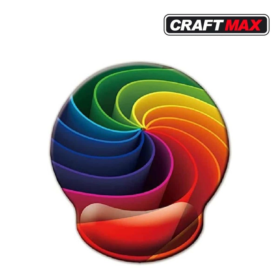 CRAFTMAX-spirale-Design-Mauspad-mit-Handgelenkstuetze-ergonomische-Memory-Schaum-Handgelenkauflage