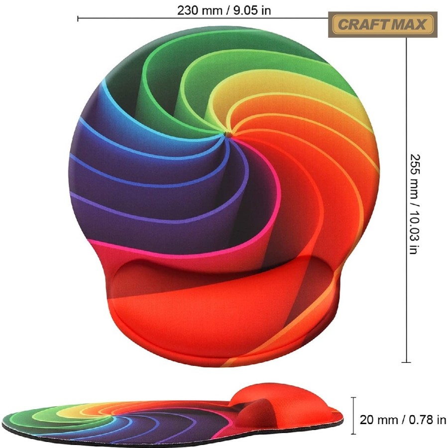 CRAFTMAX-espiral-Design-Mauspad-Handgelenkstuetze-ergonomische-Memory-Schaum-Handgelenkauflage-1
