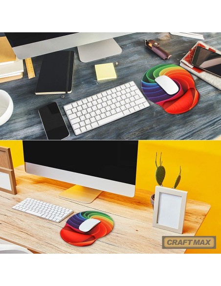 CRAFTMAX-espiral-Design-Mauspad-Handgelenkstuetze-ergonomische-Memory-Schaum-Handgelenkauflage-4