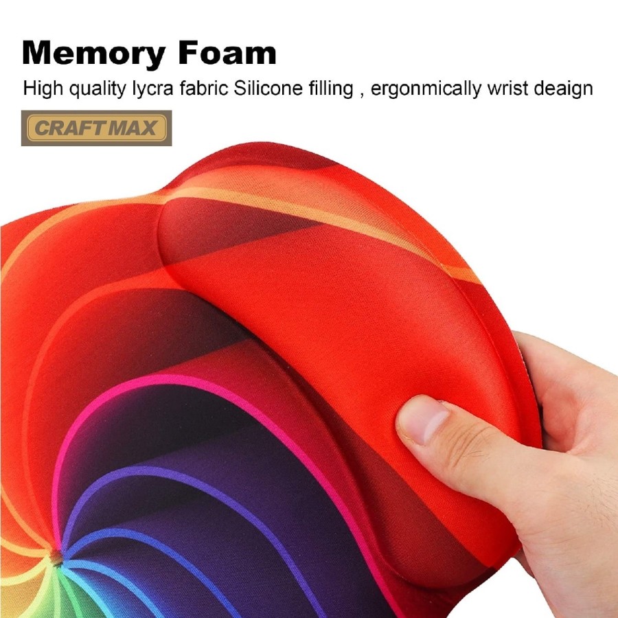 CRAFTMAX-espiral-Design-Mauspad-Handgelenkstuetze-ergonomische-Memory-Schaum-Handgelenkauflage-5
