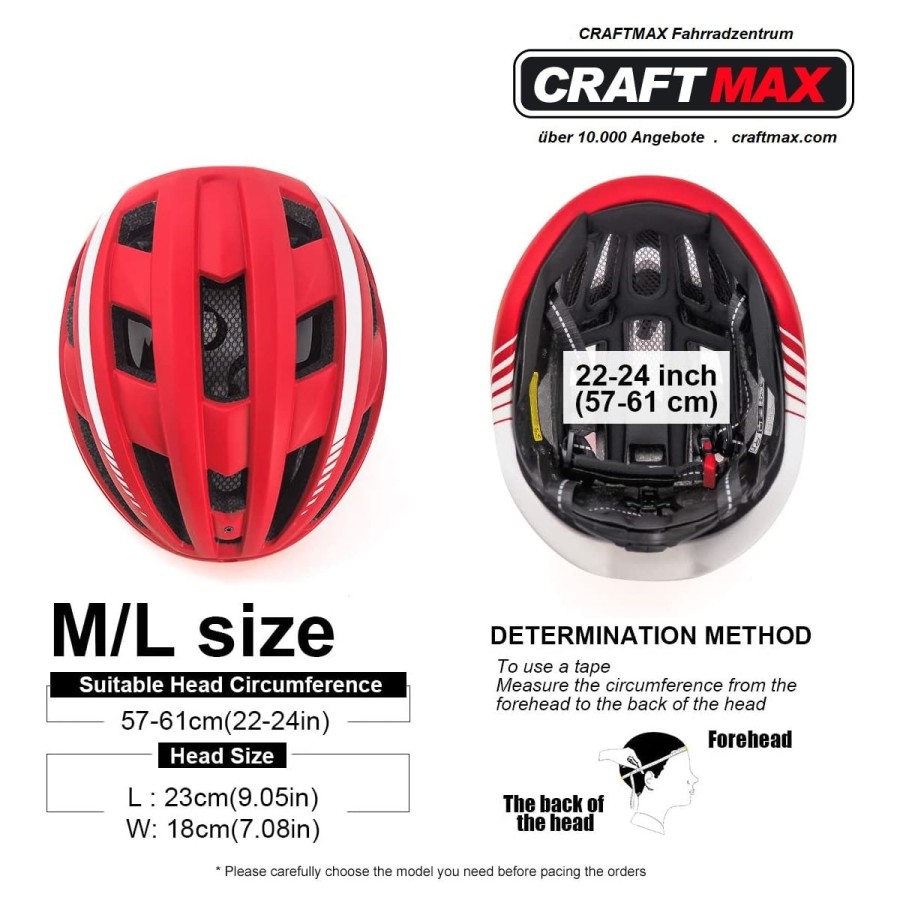 CRAFTMAX-vic-red-MTB-Fahrradhelm-atmungsaktiv-21-Belueftungskanaele-magnetischen-Visier-Schutzbrille-aufladbares-LED-Ruecklicht-