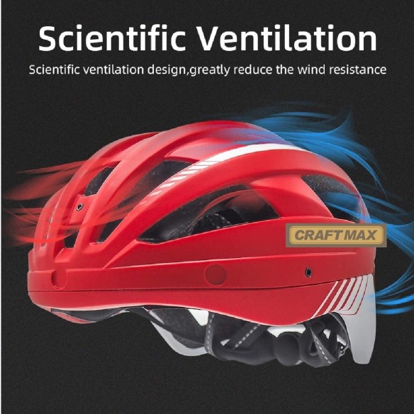 CRAFTMAX-vic-red-MTB-Fahrradhelm-atmungsaktiv-21-Belueftungskanaele-magnetischen-Visier-Schutzbrille-aufladbares-LED-Ruecklicht-