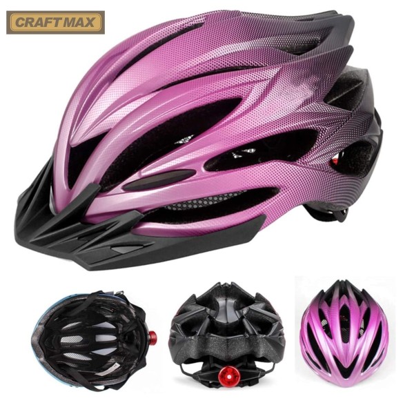 CRAFTMAX-pink-MTB-Fahrradhelm-atmungsaktiv-Belueftungskanaele-abnehmbares-Visier-LED-Ruecklicht-3
