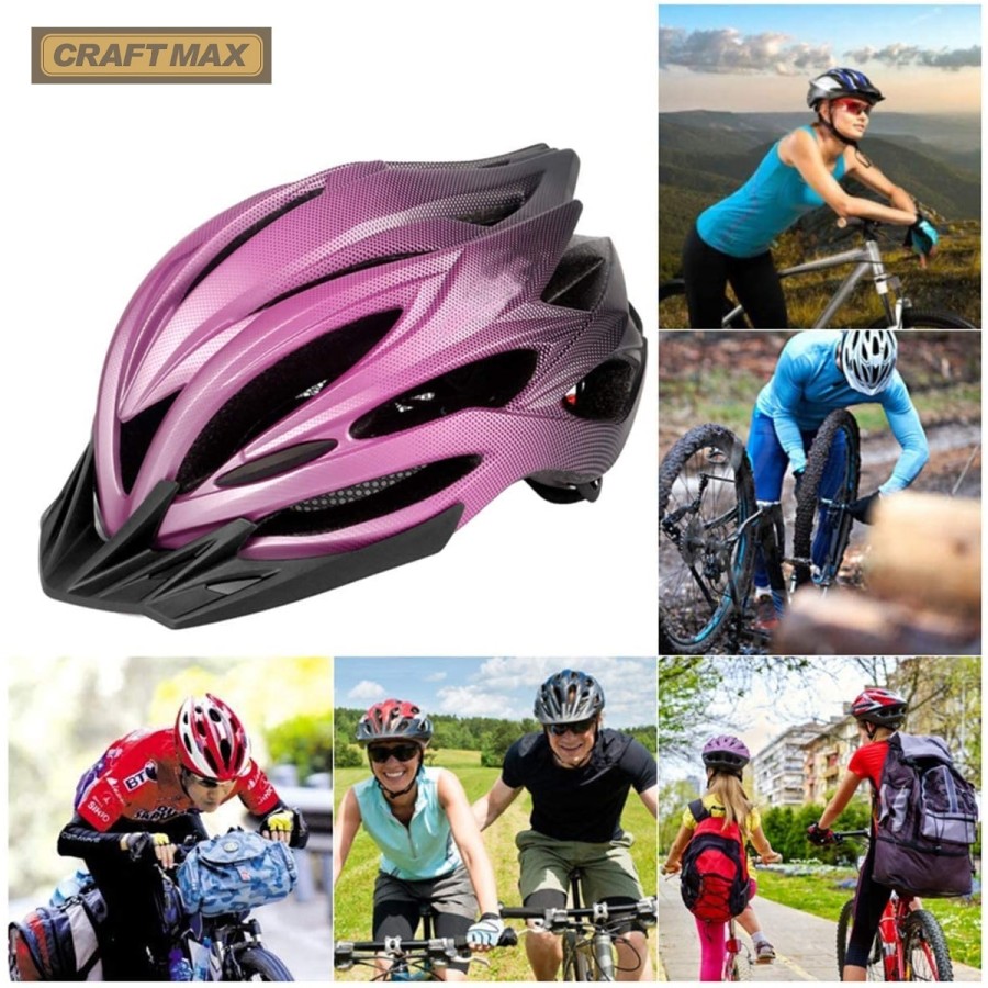 CRAFTMAX-pink-MTB-Fahrradhelm-atmungsaktiv-Belueftungskanaele-abnehmbares-Visier-LED-Ruecklicht-2