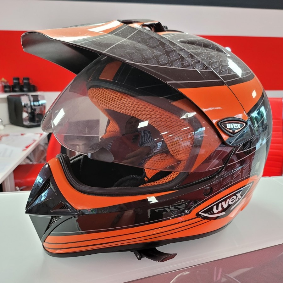UVEX-Polycarbon-Endurohelm-atmungsaktiv-Belueftungskanaele-abnehmbarem-Visier-Schutzbrille-1