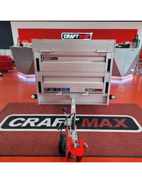 CRAFTMAX-CLEVER-Kastenanhaenger-750Kg-ungebremst-75er-ALU-Bordwaende-Heckklappe-Frontklappe-ALU-Deckel-3