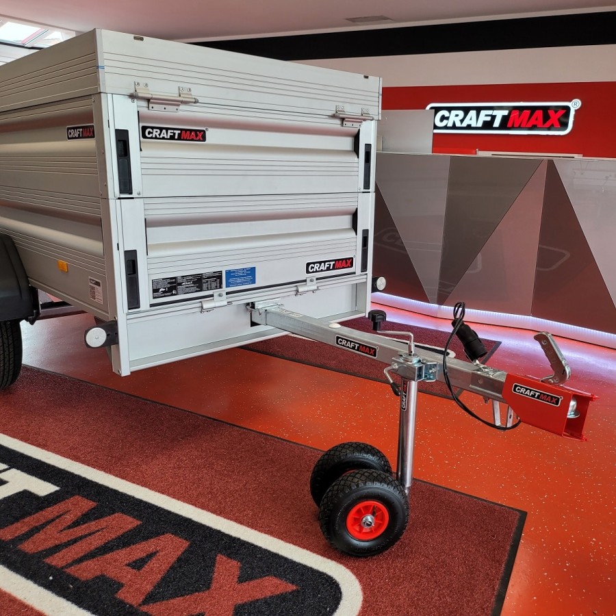 CRAFTMAX-CLEVER-Kastenanhaenger-750Kg-ungebremst-75er-ALU-Bordwaende-Heckklappe-Frontklappe-ALU-Deckel-2