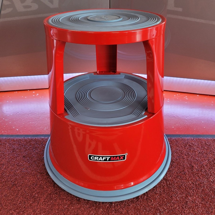CRAFTMAX-Rollhocker-Metall-Gummi-Trittflaeche-bis-150kg-3