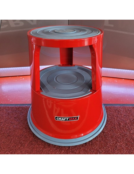 CRAFTMAX-Rollhocker-Metall-Gummi-Trittflaeche-bis-150kg-3