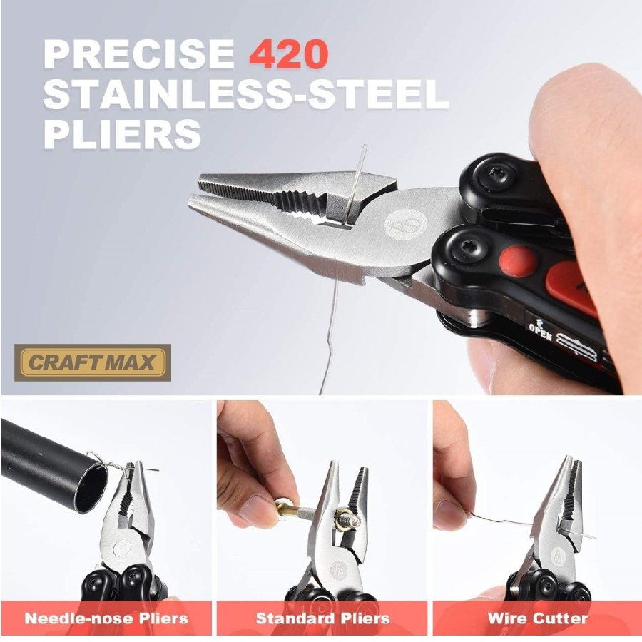 CRAFTMAX-bibury-14-in-1-Multi-Tool-Taschenwerkzeug-Zange-Dosenoeffner-Schere-Taschenlampe-2