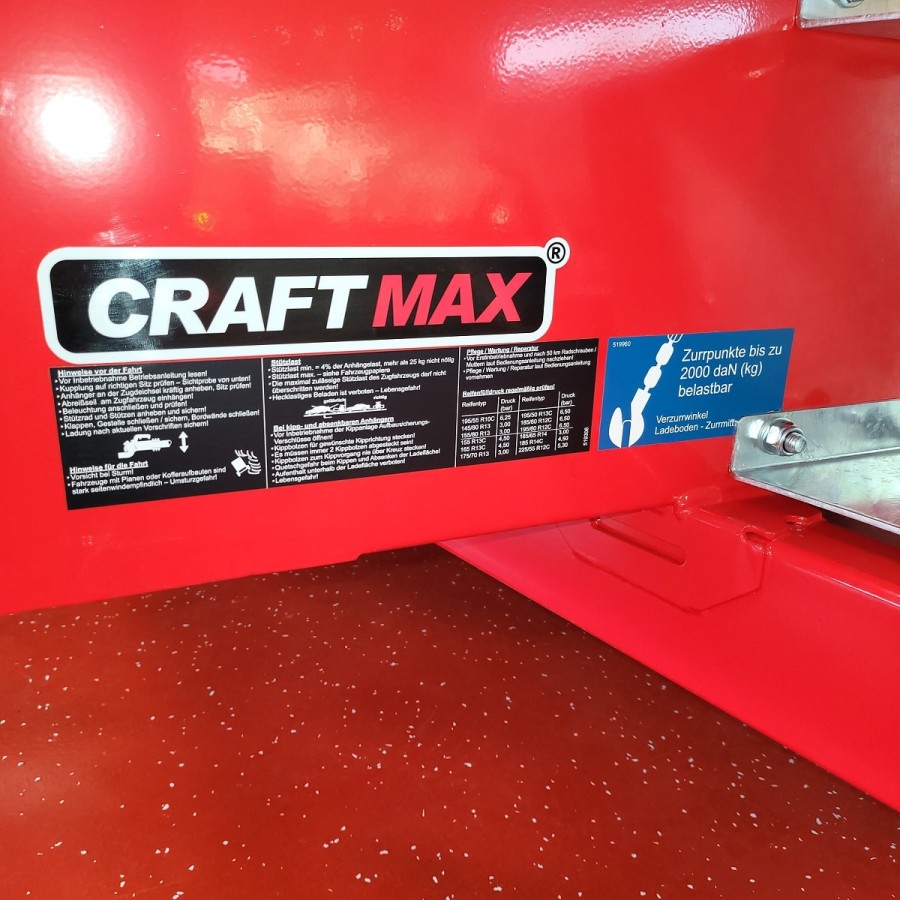 CRAFTMAX-MEGA-Baumaschinentransporter-3.5t-Schaufelauflage-schwenkbaren-Auffahrrampen-2730kg-Nutzlast-2
