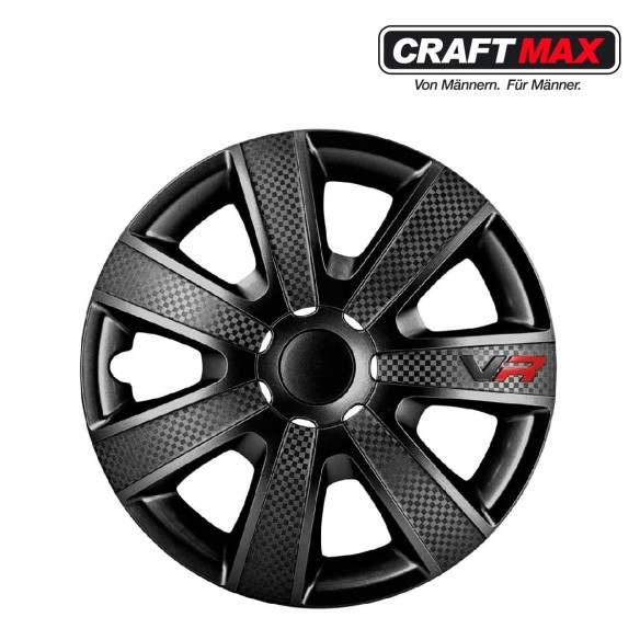 CRAFTMAX-vr-carbon-13-Zoll-Radzierblende-fuer-PKW-Anhaenger-Caravan-schwarz-grau