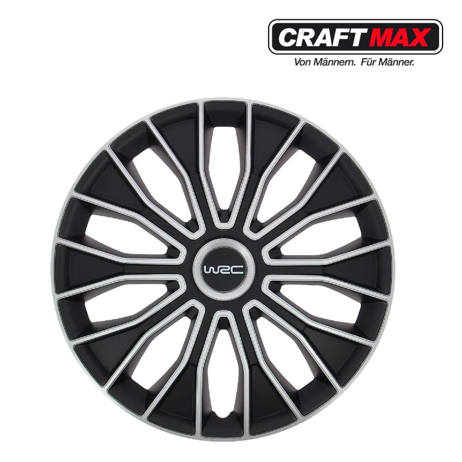 CRAFTMAX-w2c-13-Zoll-Radzierblende-fuer-PKW-Anhaenger-Caravan-schwarz-silber