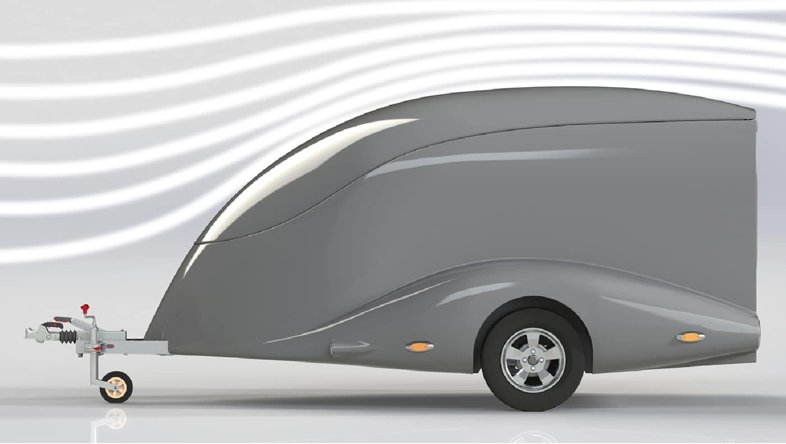 CRAFTMAX®-eXcali-BUR750-LuxusMotorradtransporter-Alu-Vollpoly-V-Deichsel-45