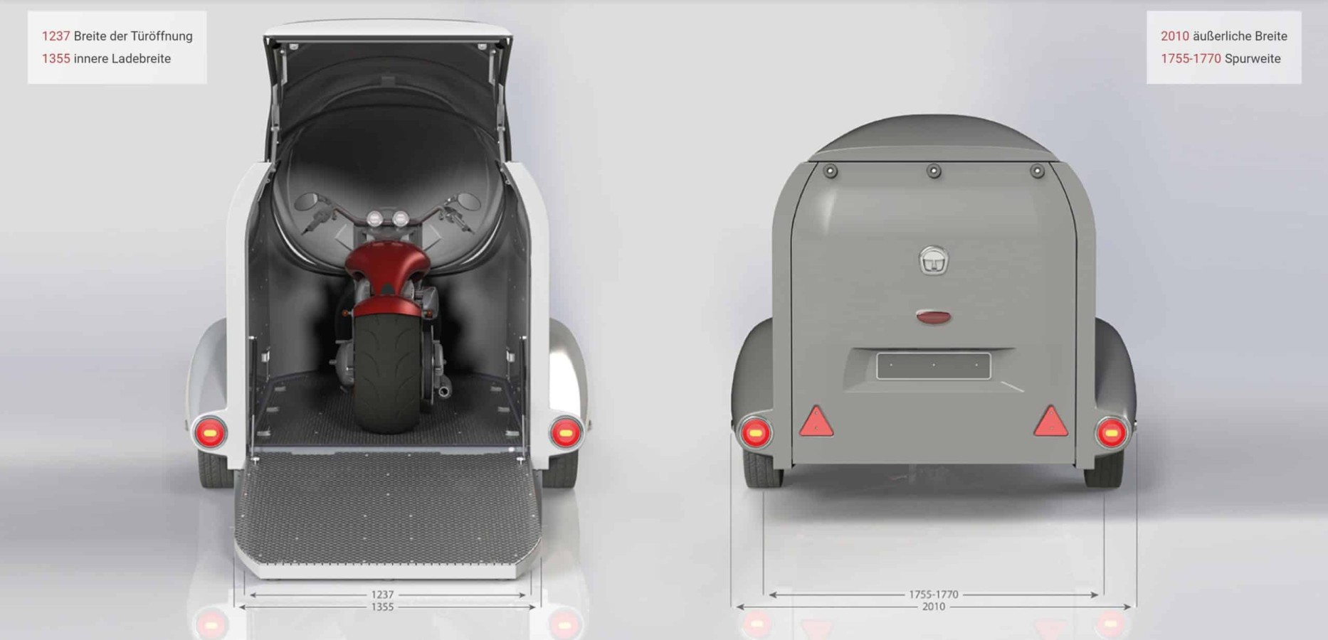 CRAFTMAX®-eXcali-BUR750-Luxus-Motorradtransporter-Masse-Breite-scaled-1