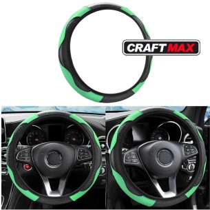 CRAFTMAX®-Auto-Lenkradbezug-Carbonoptik-neon-gruen-1 2