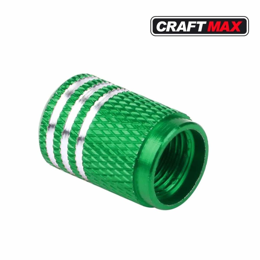 CRAFTMAX®-race-Auto-Ventilschutz-Abdeckung-Aluminium-neon-gruen