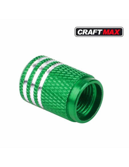 CRAFTMAX®-race-Auto-Ventilschutz-Abdeckung-Aluminium-neon-gruen
