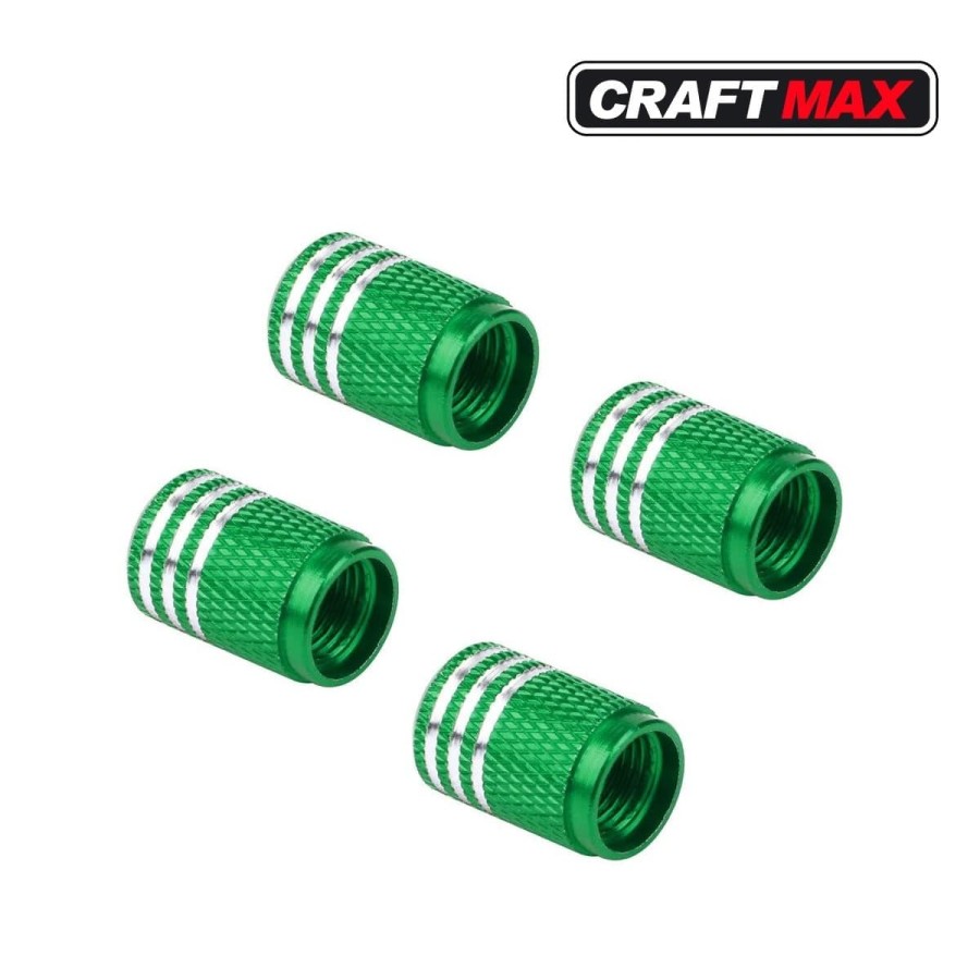 CRAFTMAX®-race-Auto-Ventilkappen-Abdeckung-Aluminium-neon-gruen