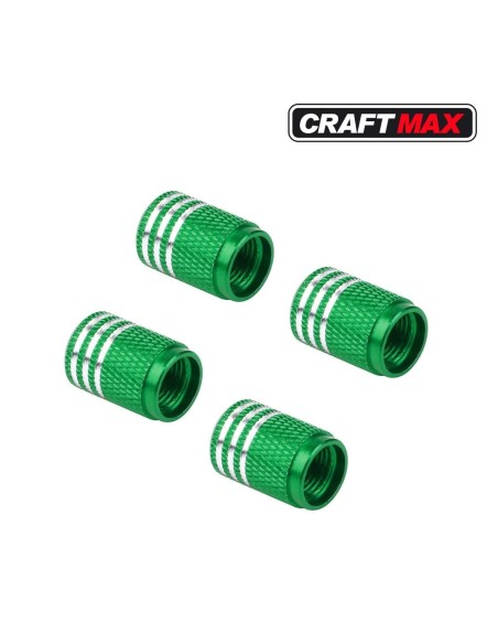 CRAFTMAX®-race-Auto-Ventilkappen-Abdeckung-Aluminium-neon-gruen