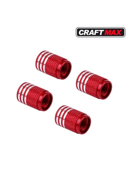 CRAFTMAX®-race-Auto-Ventilkappen-Abdeckung-Aluminium-rot