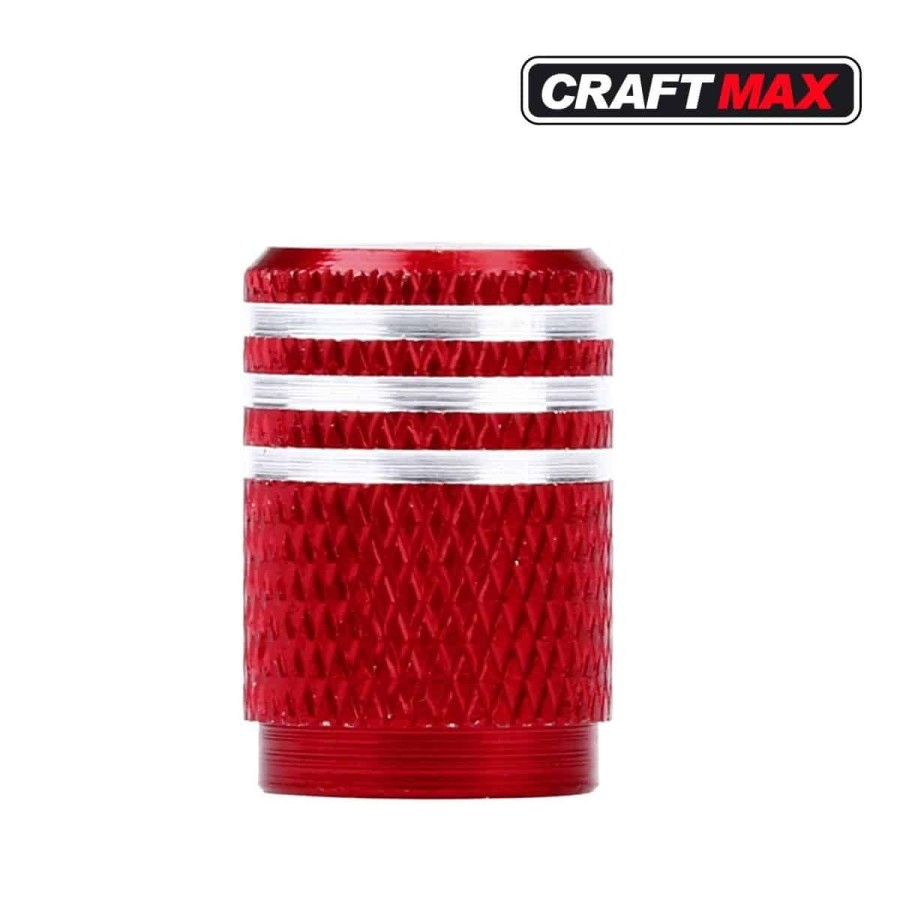 CRAFTMAX®-race-Auto-Ventilkappe-Abdeckung-Aluminium-rot