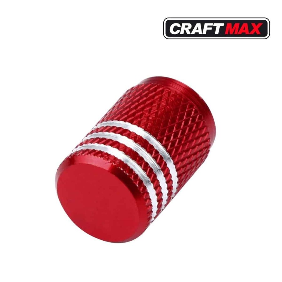 CRAFTMAX®-race-Auto-Ventil-Staubschutz-Aluminium-rot