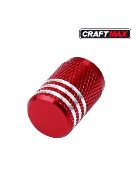 CRAFTMAX®-race-Auto-Ventil-Staubschutz-Aluminium-rot