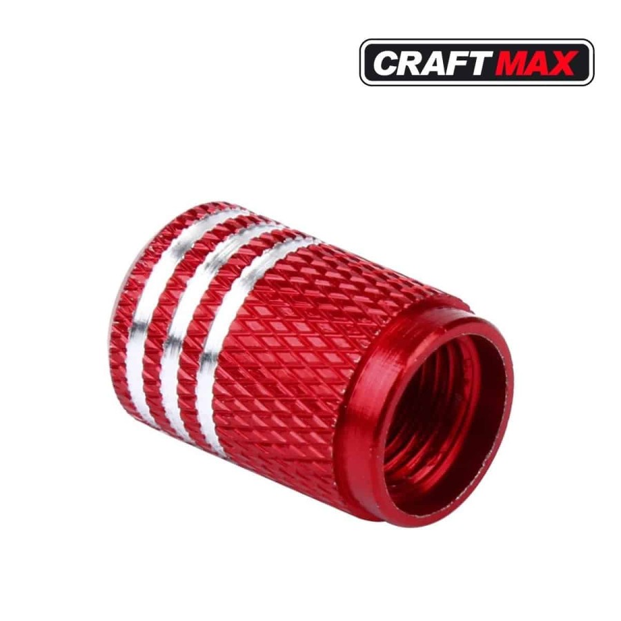 CRAFTMAX®-race-Auto-Ventilschutz-Abdeckung-Aluminium-rot
