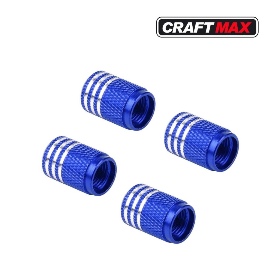 CRAFTMAX®-race-Auto-Ventilkappen-Abdeckung-Aluminium-blau