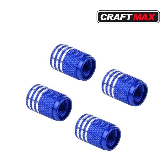 CRAFTMAX®-race-Auto-Ventilkappen-Abdeckung-Aluminium-blau